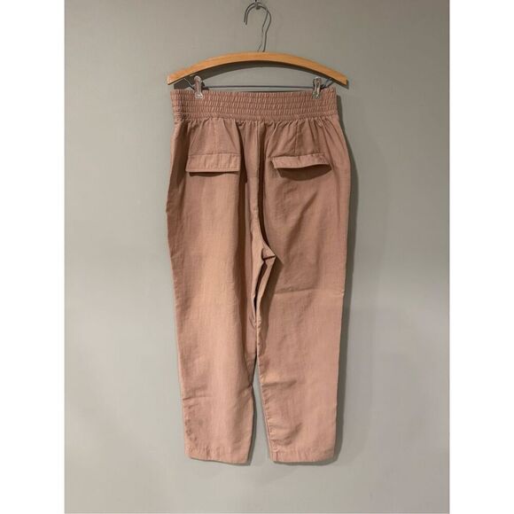 ZARA Wide Leg Textured Cargo‎ Pants Pink Size Large - Picture 5 of 6